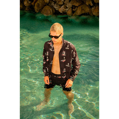 Wasted Talent Fontainebleau Long Sleeve Shirt - Black