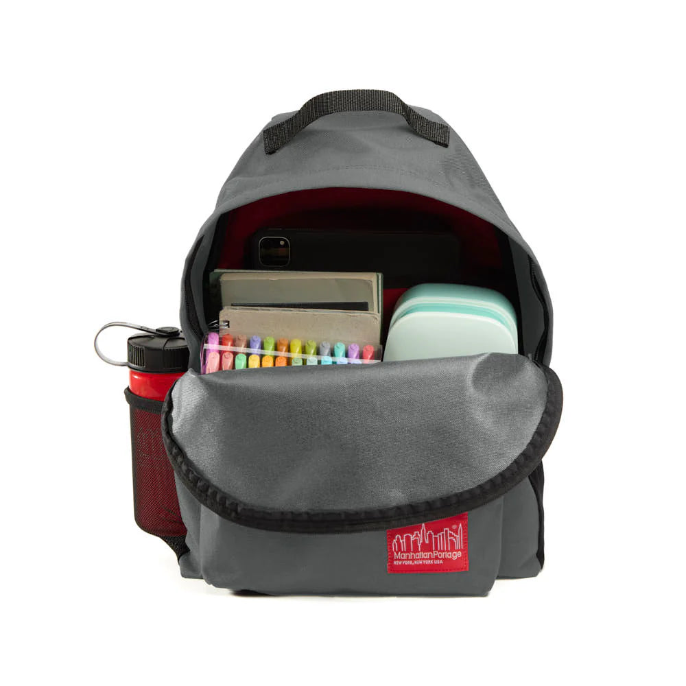Manhattan Portage Big Apple Backpack Ver.2 (Md) Grey — interior open
