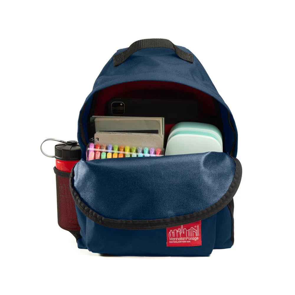 Manhattan Portage Big Apple Backpack Ver.2 (Md) Navy — interior open