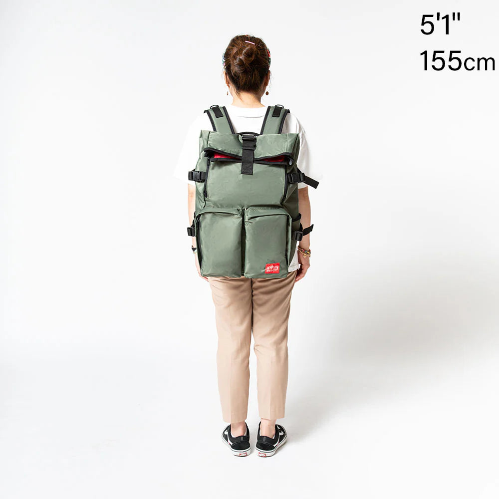 Manhattan Portage Flight Nylon Focus Backpack — worn by female model