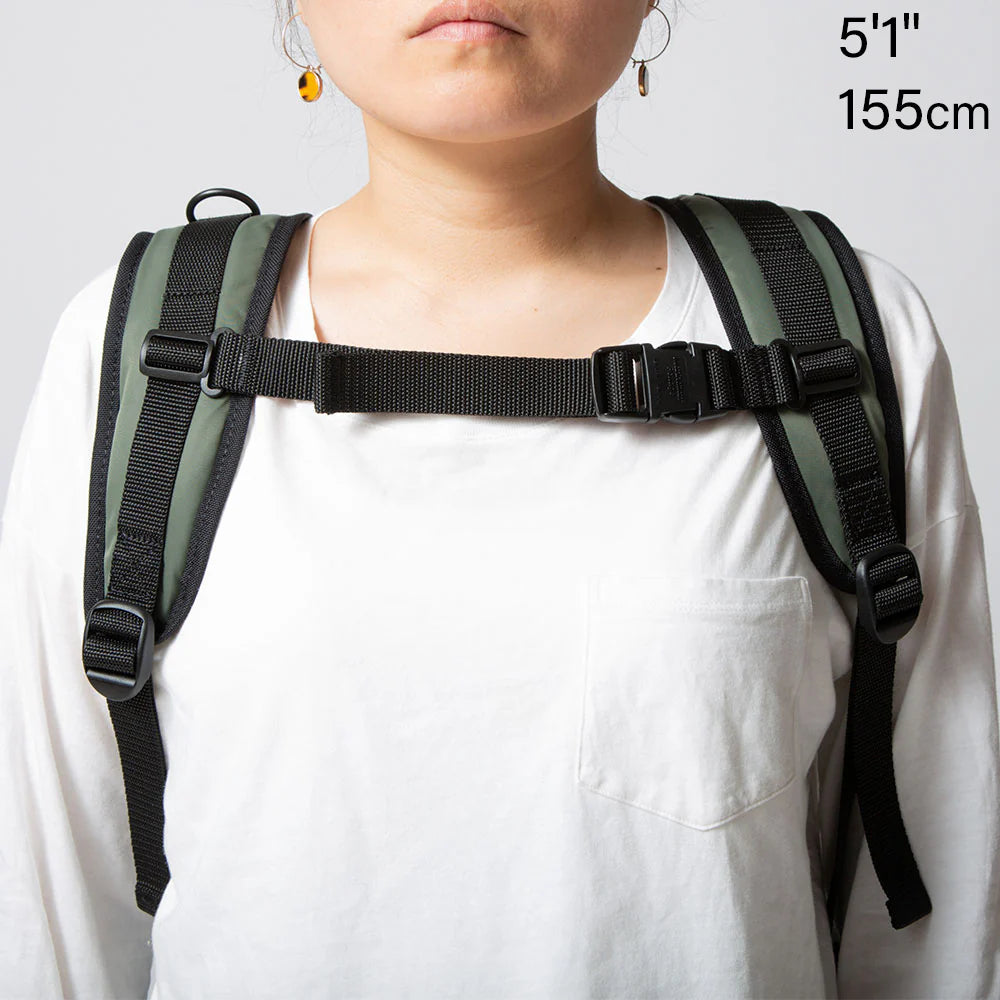 Manhattan Portage Flight Nylon Focus Backpack — angle view on model