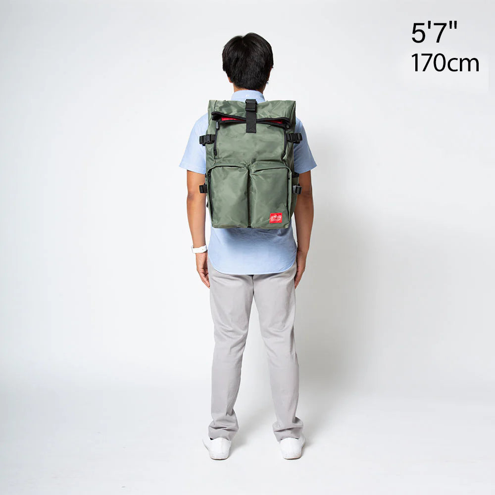 Manhattan Portage Flight Nylon Focus Backpack — worn by male model
