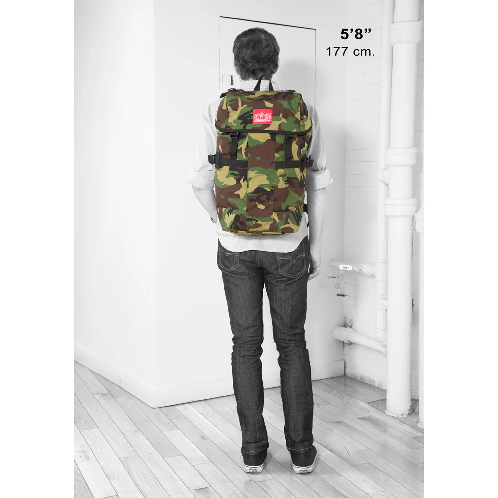 Manhattan Portage Greenbelt Hiking Backpack Camo — worn by model