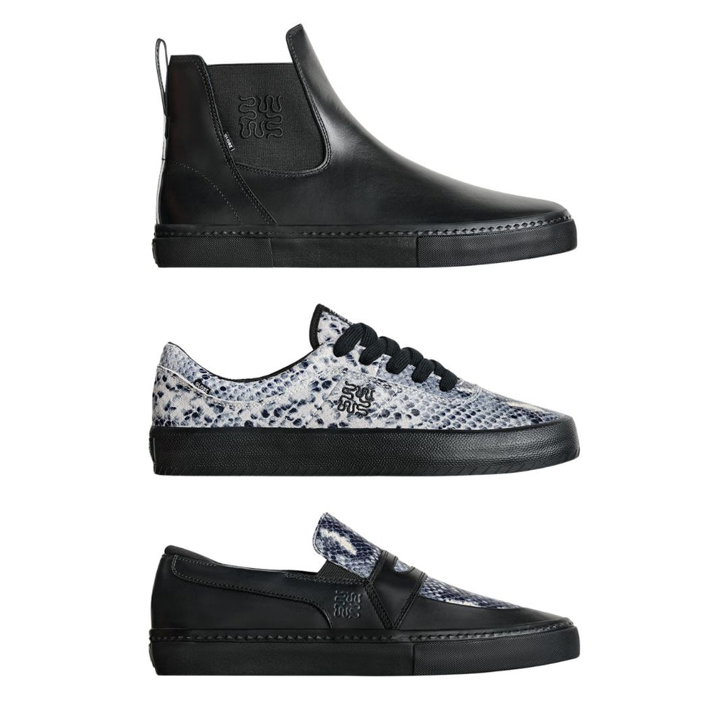 Wasted Talent | Globe Liaizon Skate Shoes Ophidian Collection - Black / Snake