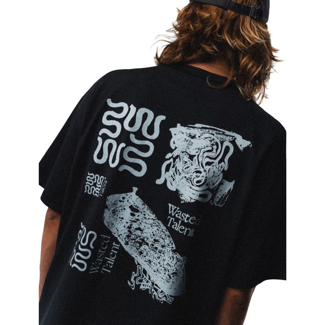 Wasted Talent Fortis T-Shirt Washed Black | WT Boutique