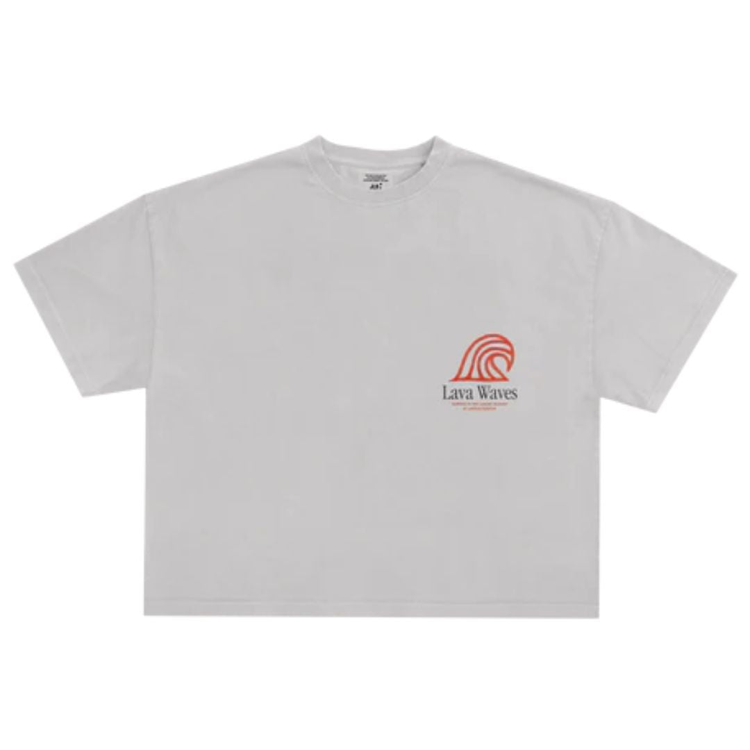 Latitud Fuego Womens Cropped Flames T-Shirt - Bone