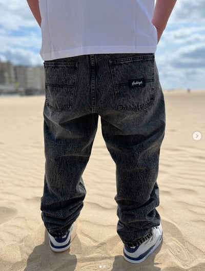 And Feelings Grinder Denim Pants - Black Acid Wash