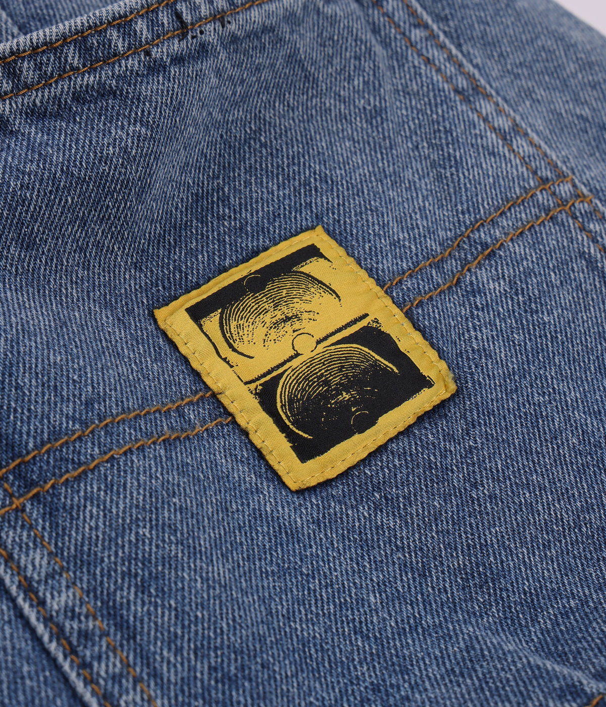Reynolds Denim Pant - Mid Blue - back pocket detail