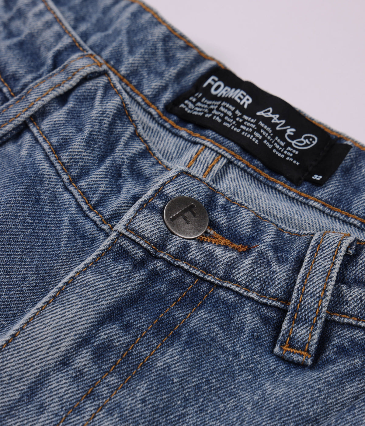 Reynolds Denim Pant - Mid Blue - back