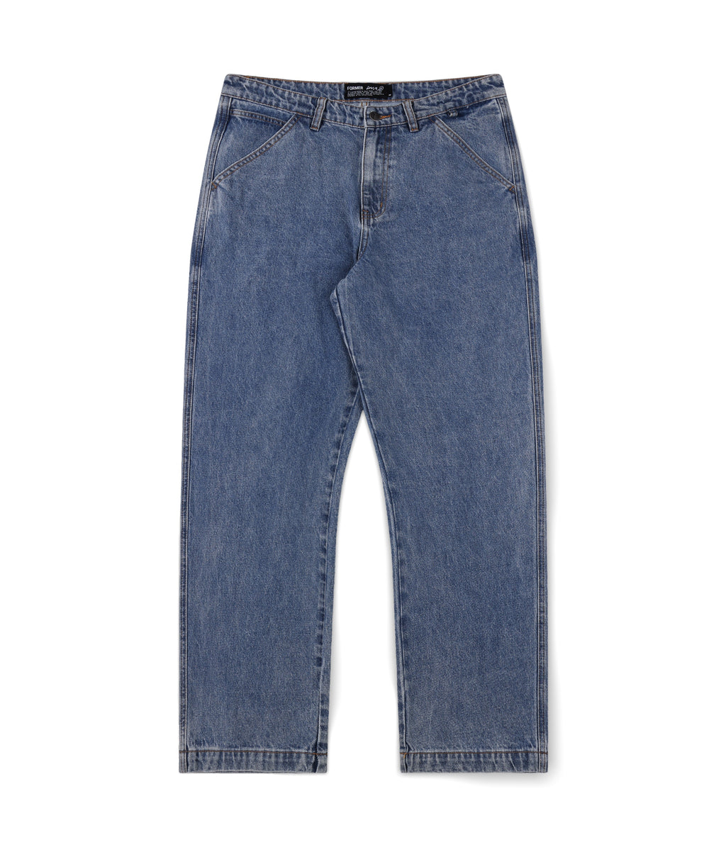 Reynolds Denim Pant - Mid Blue - front