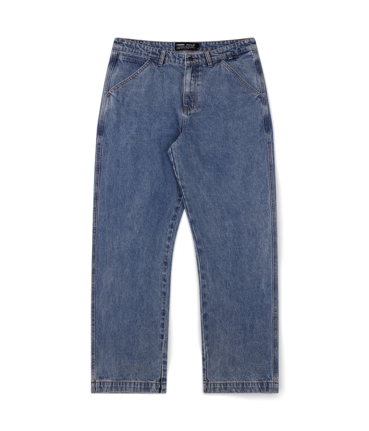 Reynolds Denim Pant - Mid Blue - front