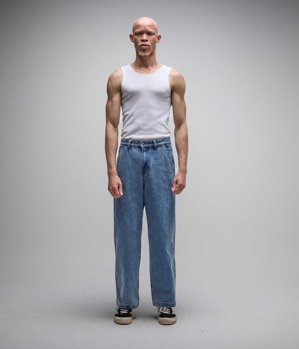 Reynolds Denim Pant - Mid Blue - detail