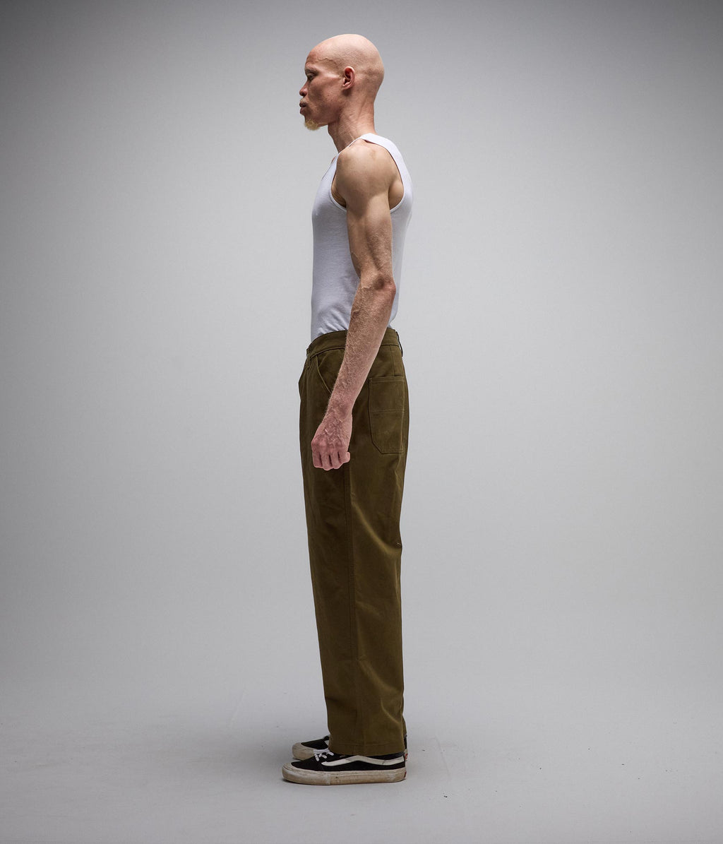 Former Reynolds Work Pant - Deep Olive - detail