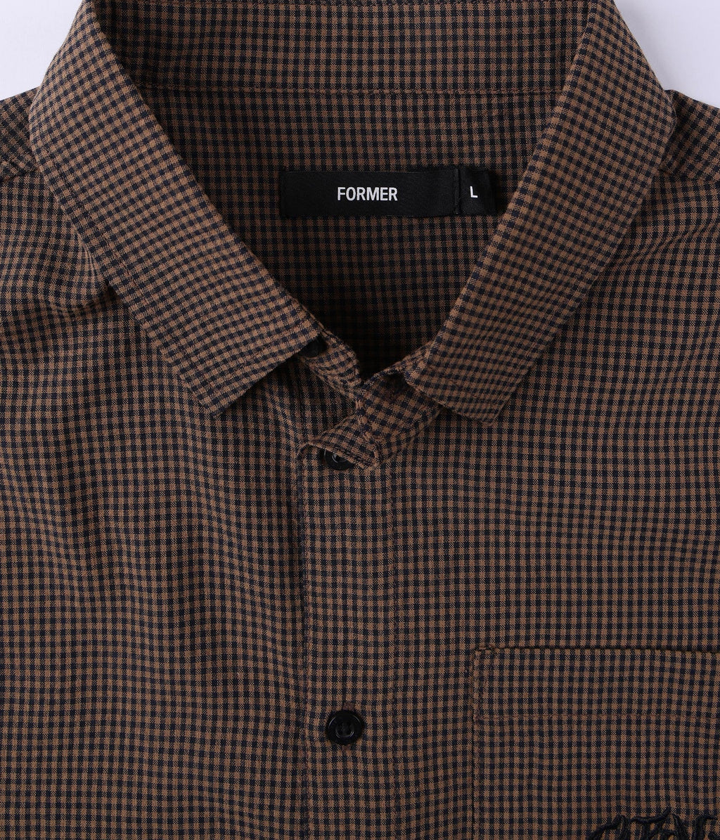 Vivian Check Short Sleeve Shirt - Brown