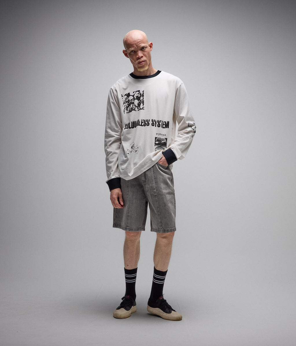 Mash LS T-Shirt - Bone - detail