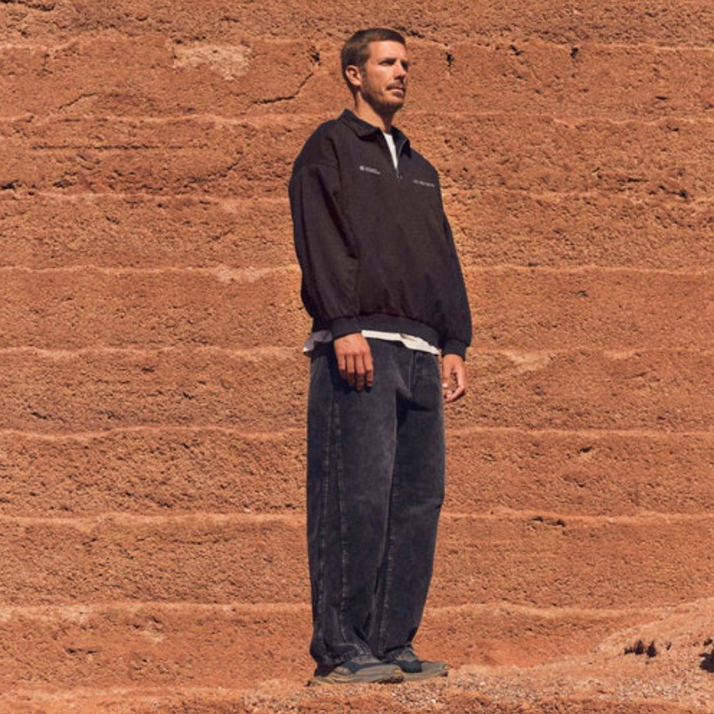 Latitud Fuego Polo Fleece - Black / Brown