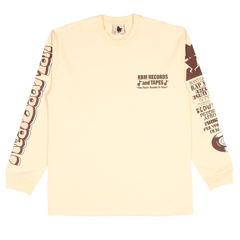 Real Bad Man Records & Tapes LS Tee Mustard Yellow — back view