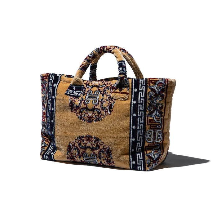 Polyester Cotton Rug Fabric Bag Yellow — detail view