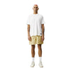 Afends Mens Baywatch Atmosphere - Organic Elastic Waist Shorts - Butter Stripe