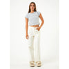 Afends Womens Bella Organic Denim Baggy Jeans - Off White