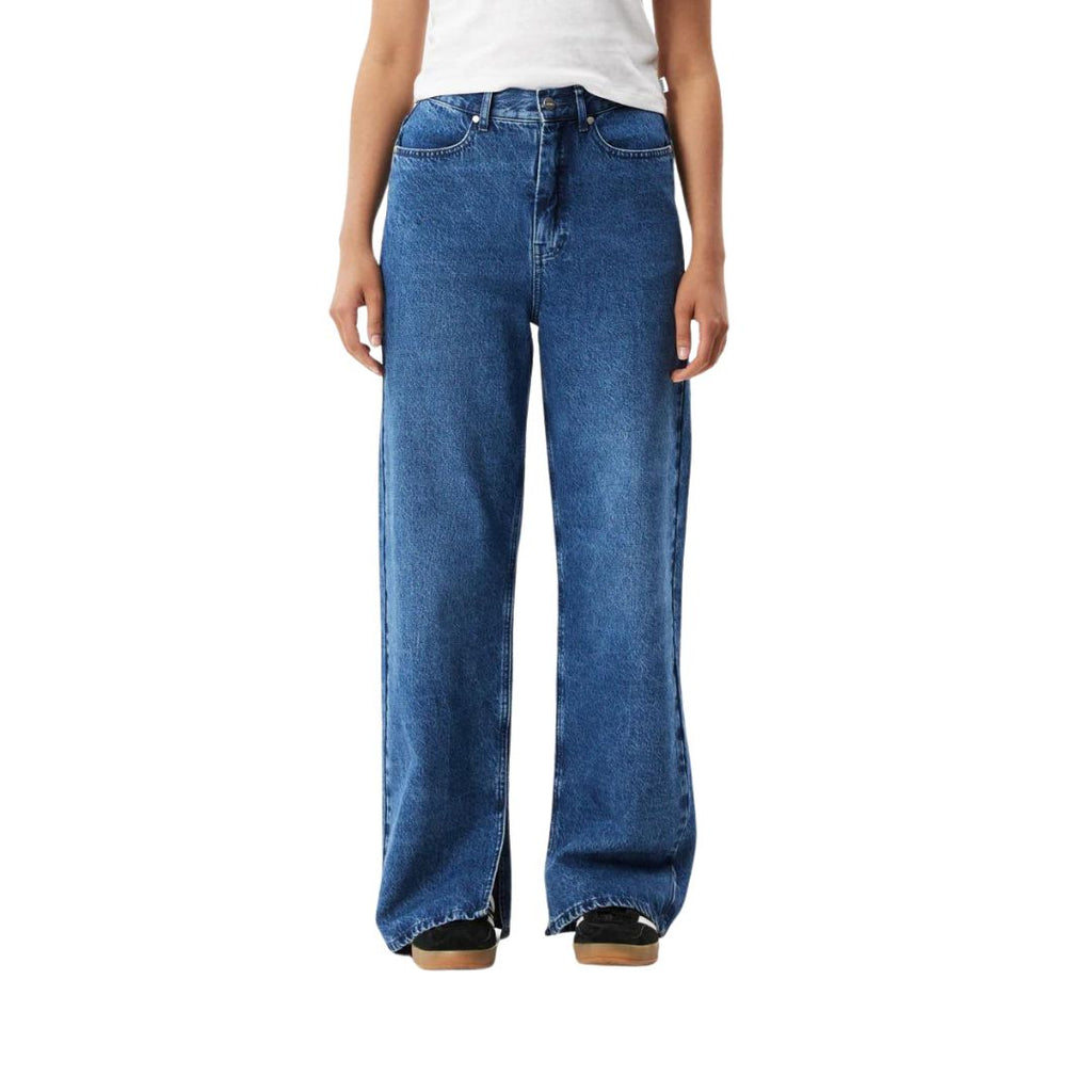 Womens Bella Hemp Denim Baggy Jeans - Authentic Blue