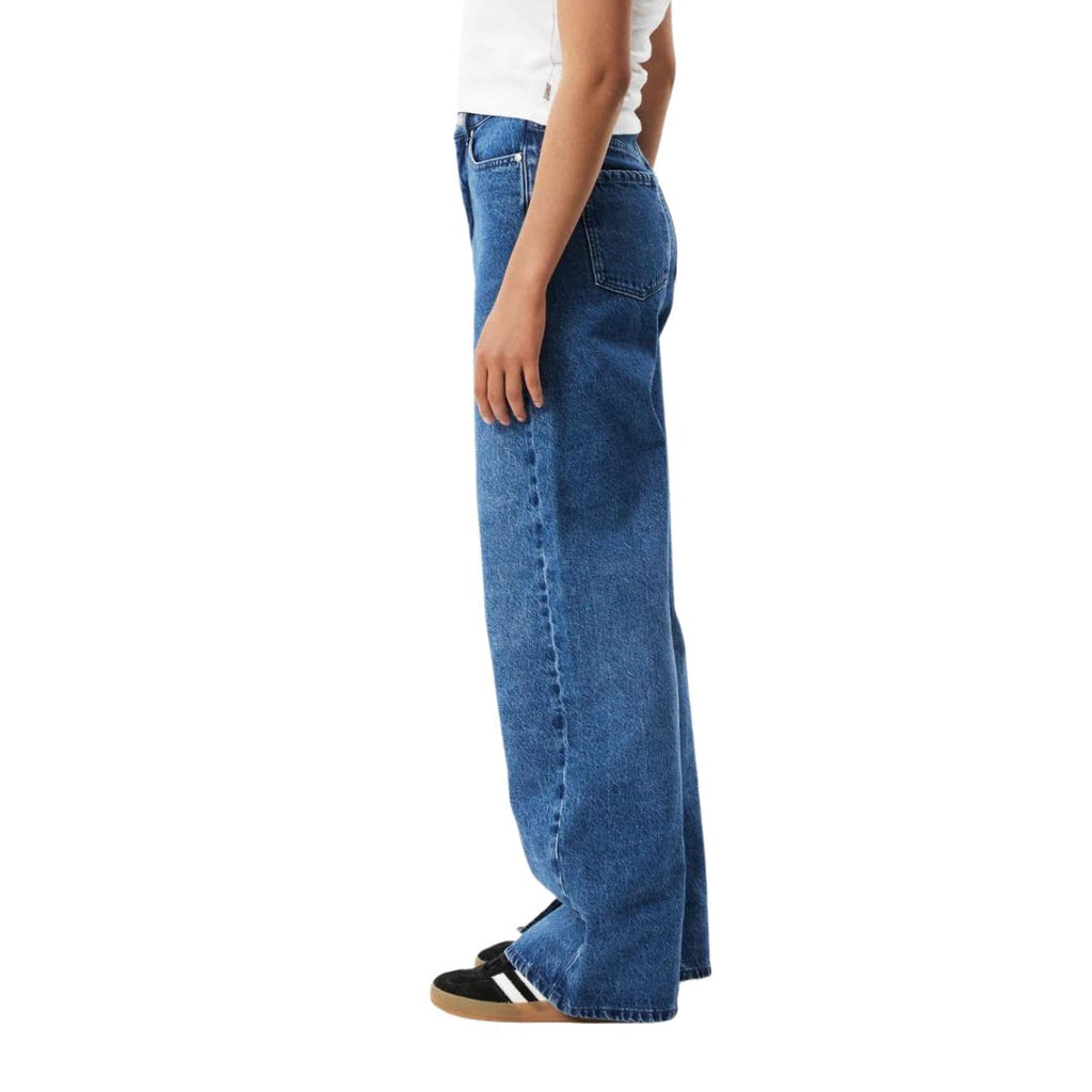 Womens Bella Hemp Denim Baggy Jeans - Authentic Blue