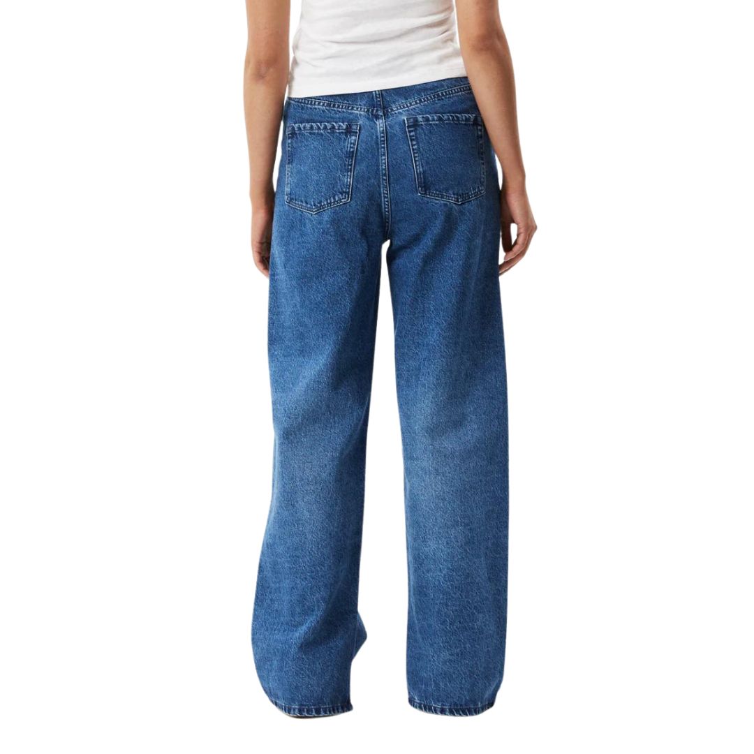Womens Bella Hemp Denim Baggy Jeans - Authentic Blue
