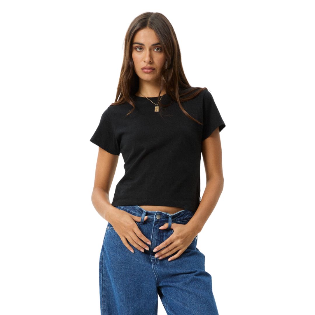 Afends Womens Carmen Hemp Baby T-Shirt - Black