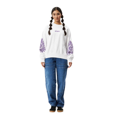Afends Womens Daisy Crew Jumper - White