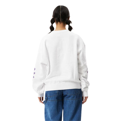 Afends Womens Daisy Crew Jumper - White