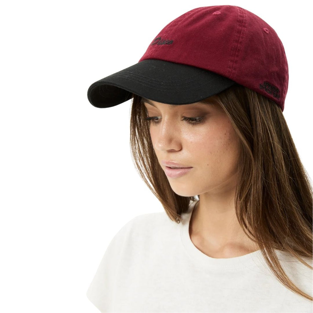 Disco Panelled Cap - Burgundy