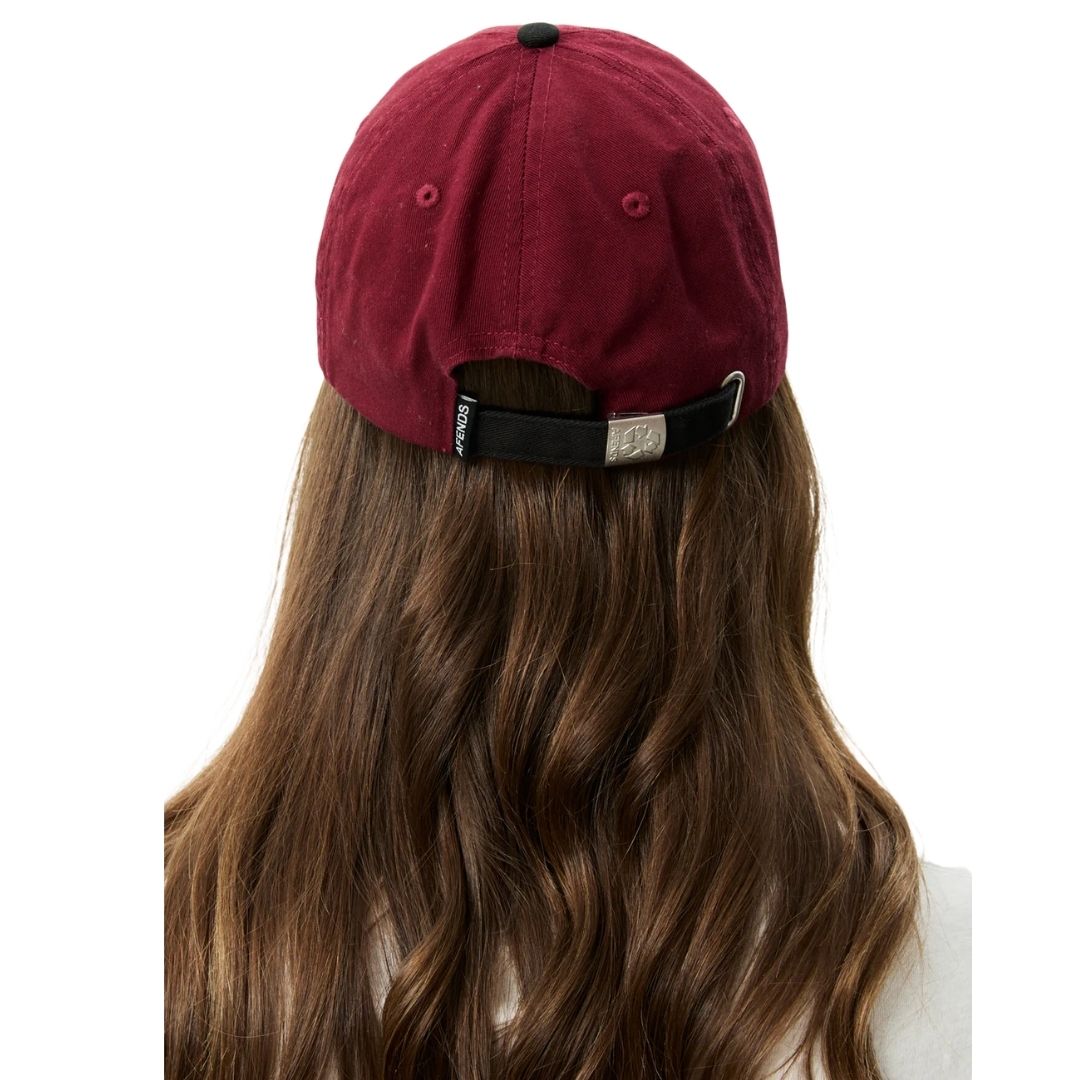 Afends Disco Panelled Cap - Burgundy