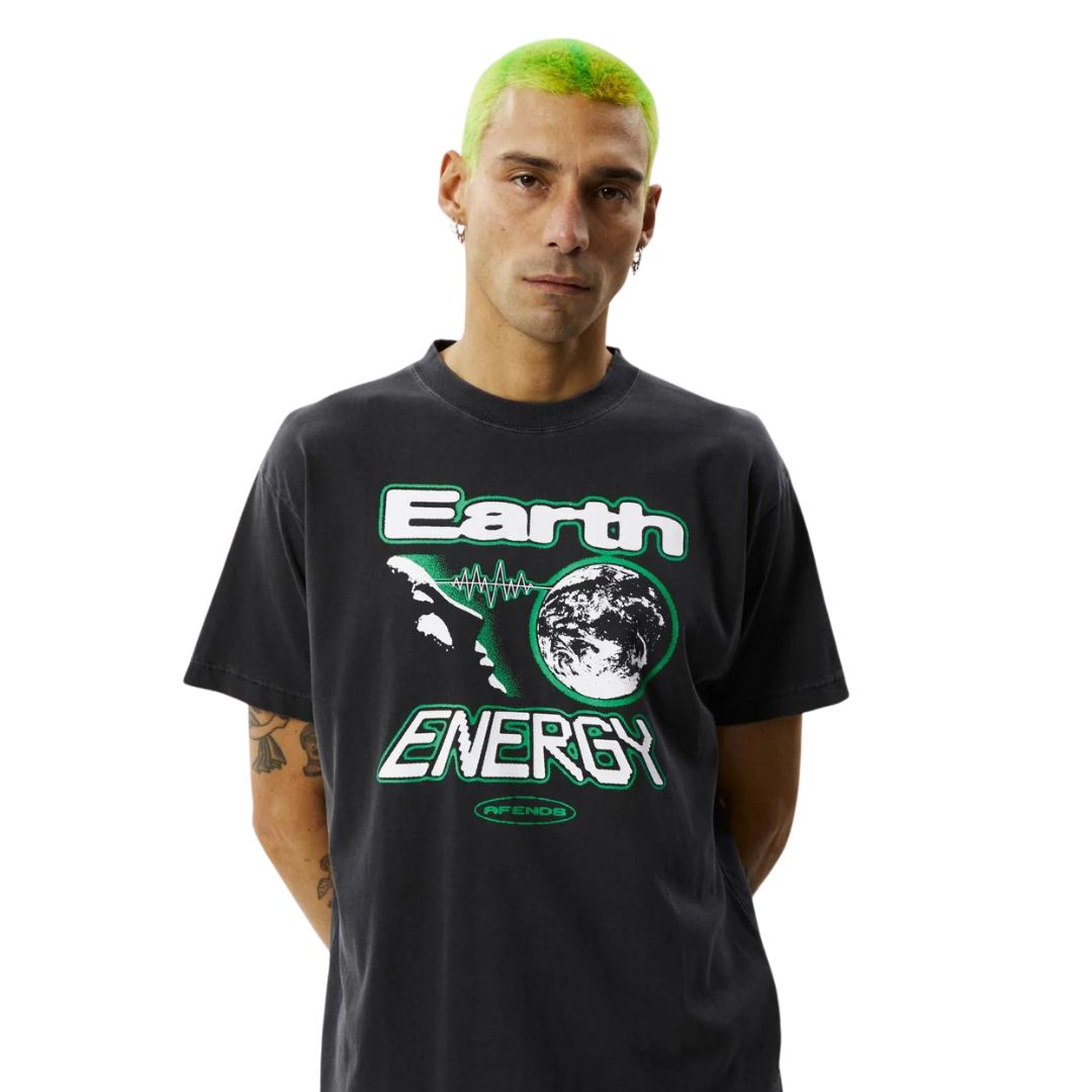 Afends Earth Energy T-Shirt - Stone Black