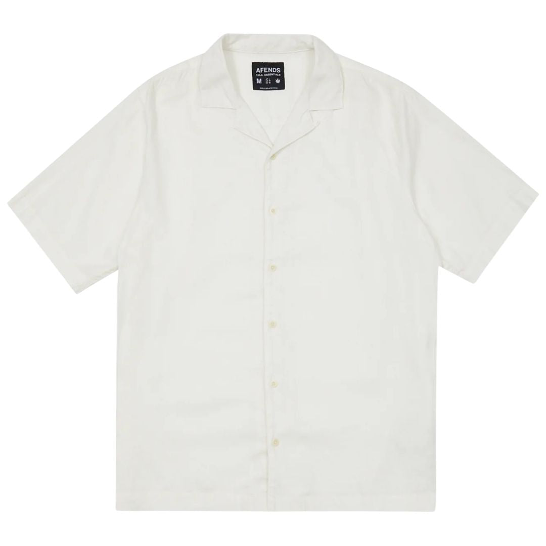 Afends Everyday Hemp Short Sleeve Shirt - White