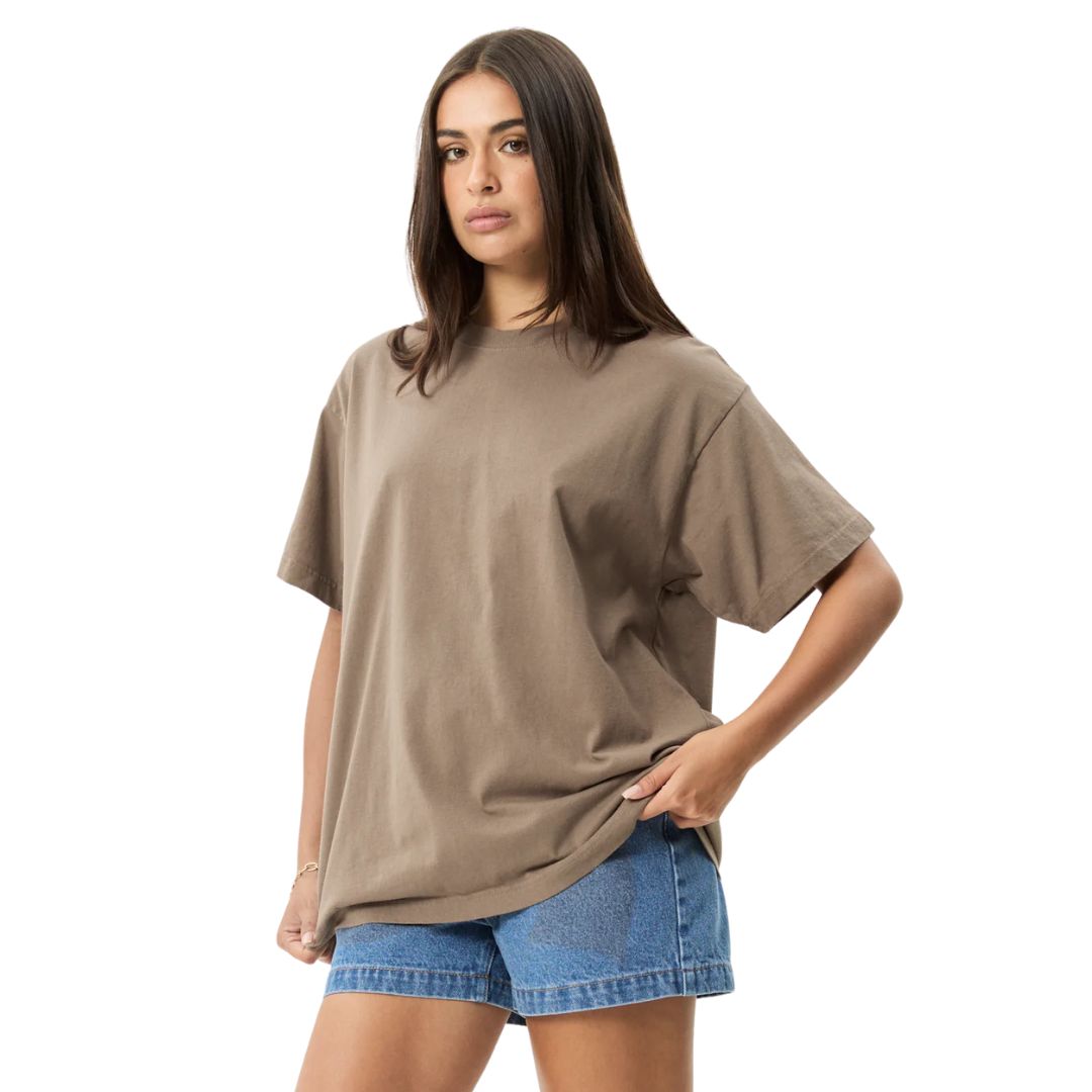 Afends Genesis Heavyweight Boxy T-Shirt - Fossil