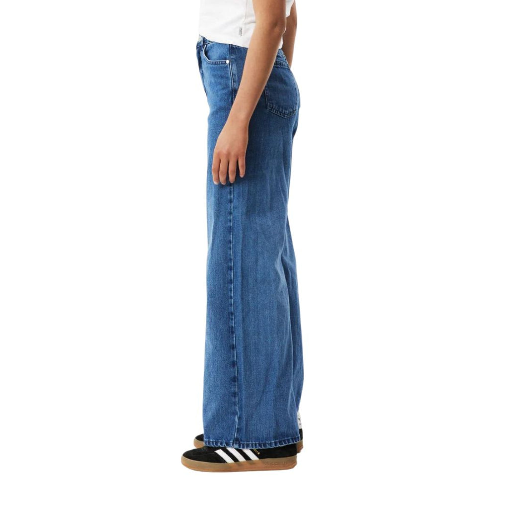 Womens Gigi Hemp Denim Flared Jeans - Authentic Blue