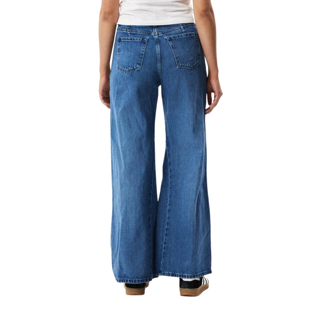 Womens Gigi Hemp Denim Flared Jeans - Authentic Blue