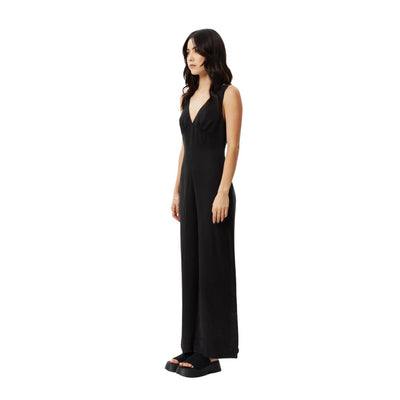Afends Womens Grace Cupro Recycled Jumpsuit - Black