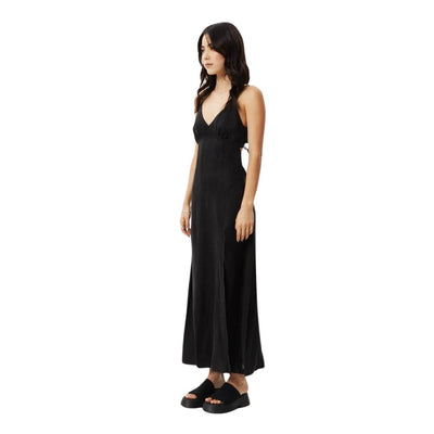 Afends Womens Grace Cupro Recycled Maxi Dress - Black