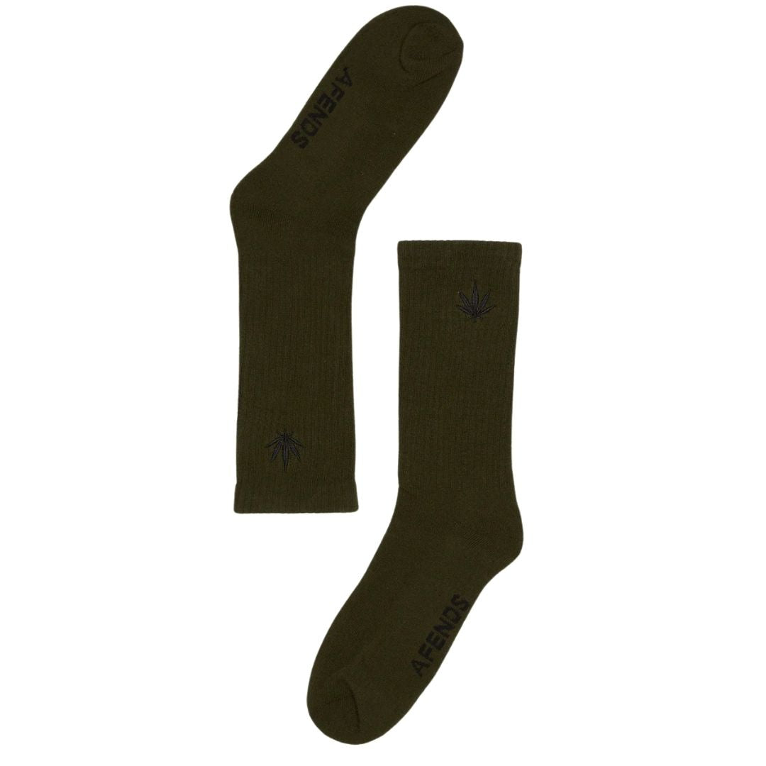 Afends Happy Hemp Socks 1 Pack- Military