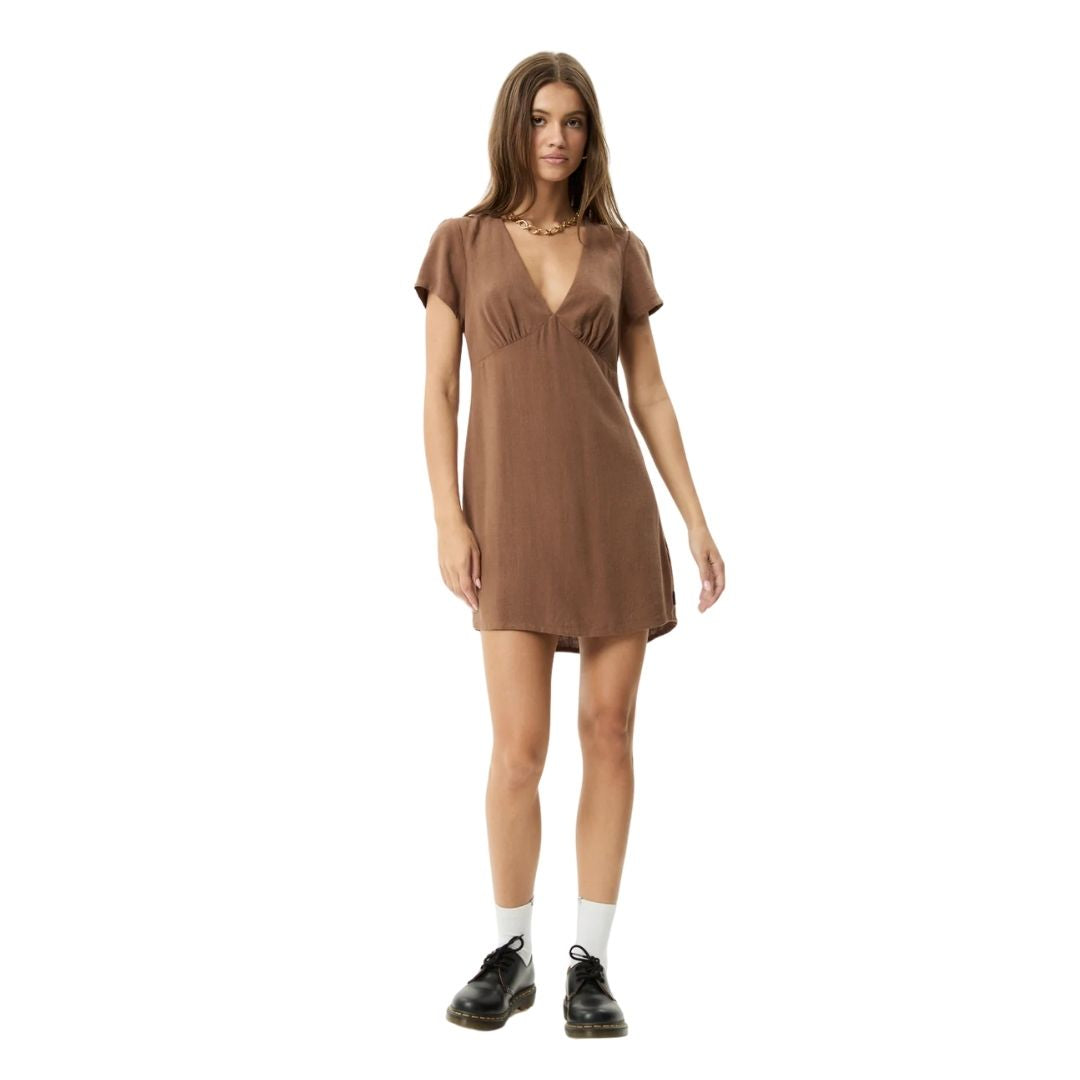 Afends Womens Hartley Mini Dress - Cinnamon Afends Womens Hartley Mini Dress - Cinnamon