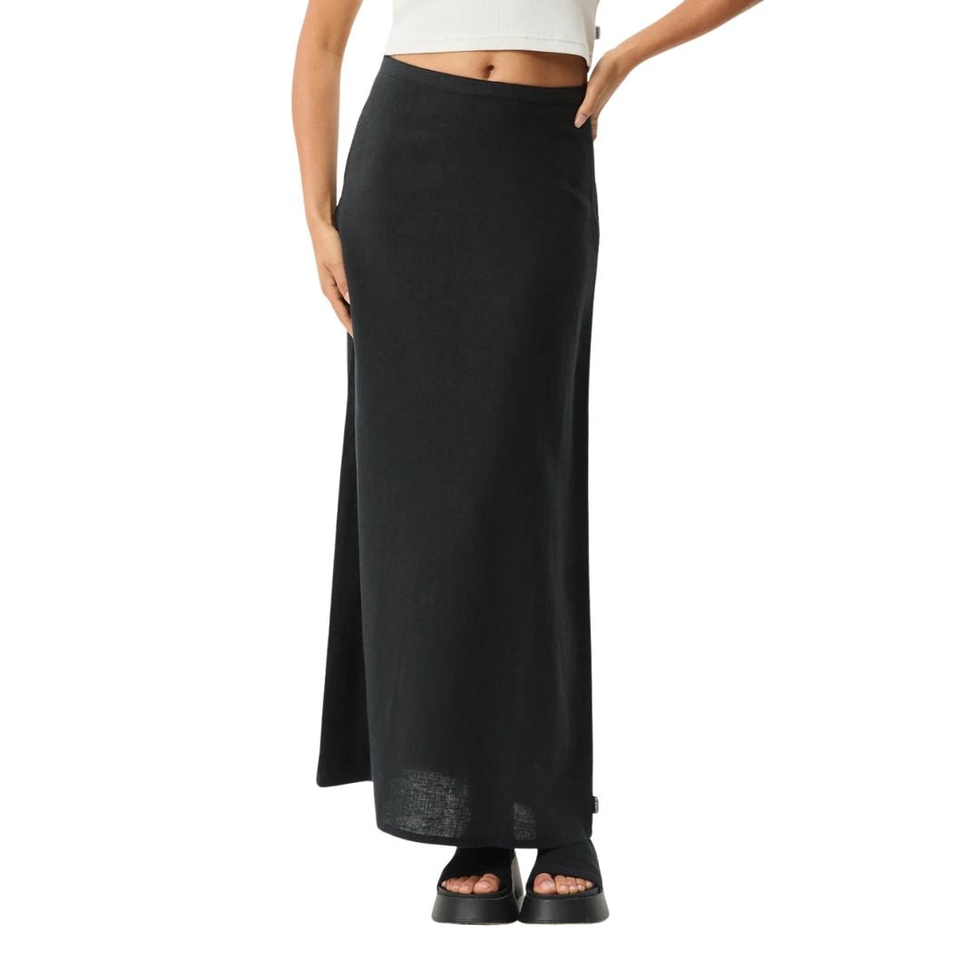 Afends Womens Lilo Maxi Skirt - Black