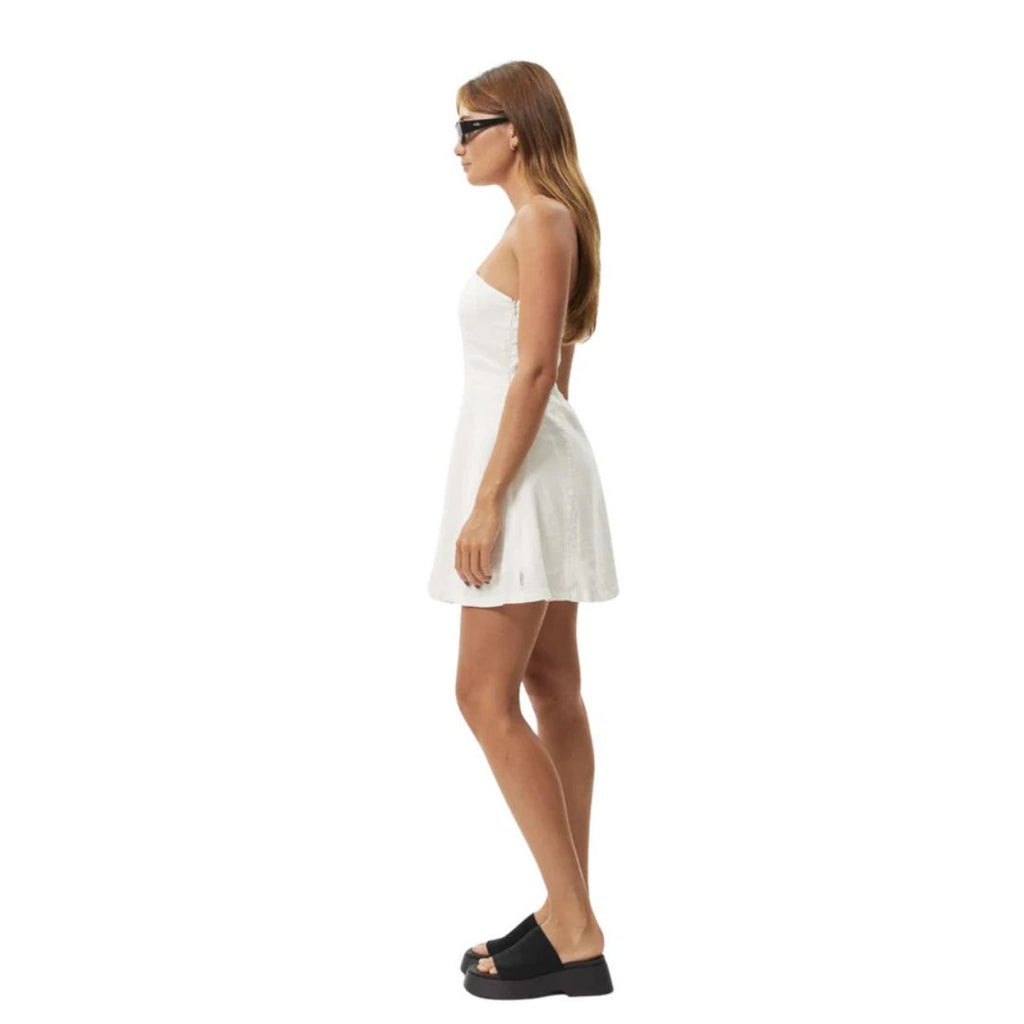 Womens Lilo Hemp Strapless Dress - White