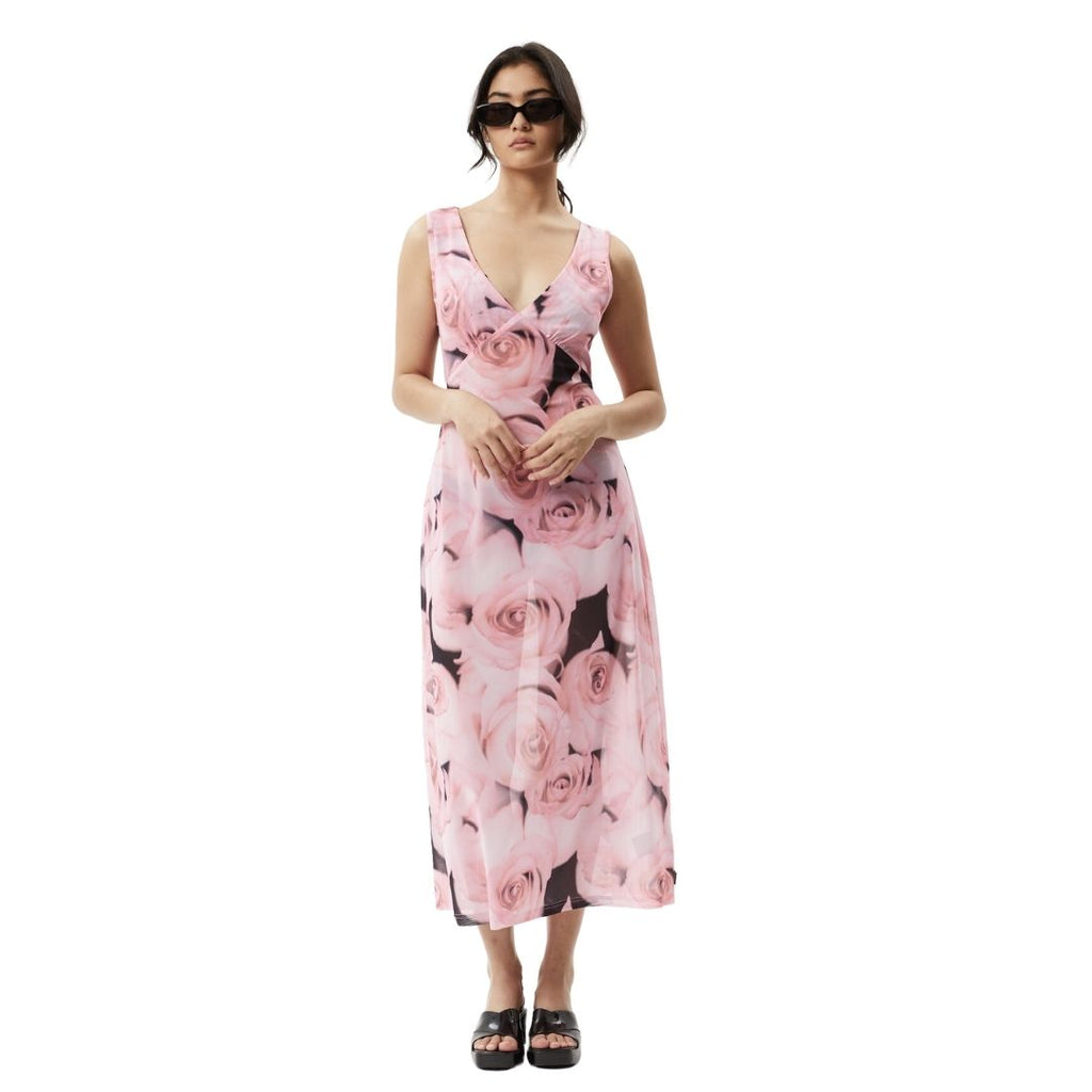 Womens Marinette Recycled Sheer Maxi Dress - Rose