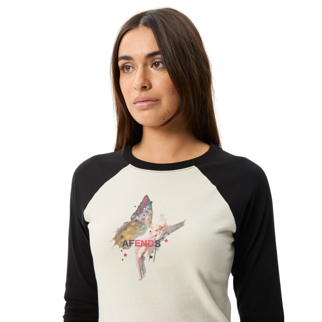 Afends Womens Pixie Long Sleeve T-Shirt - Moonbeam