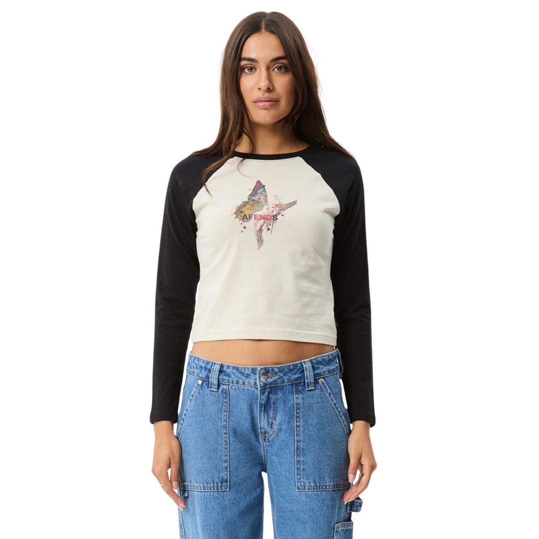 Afends Womens Pixie Long Sleeve T-Shirt - Moonbeam