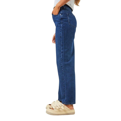 Afends Womens Shelby Hemp Denim Wide Leg Jeans - Original Rinse