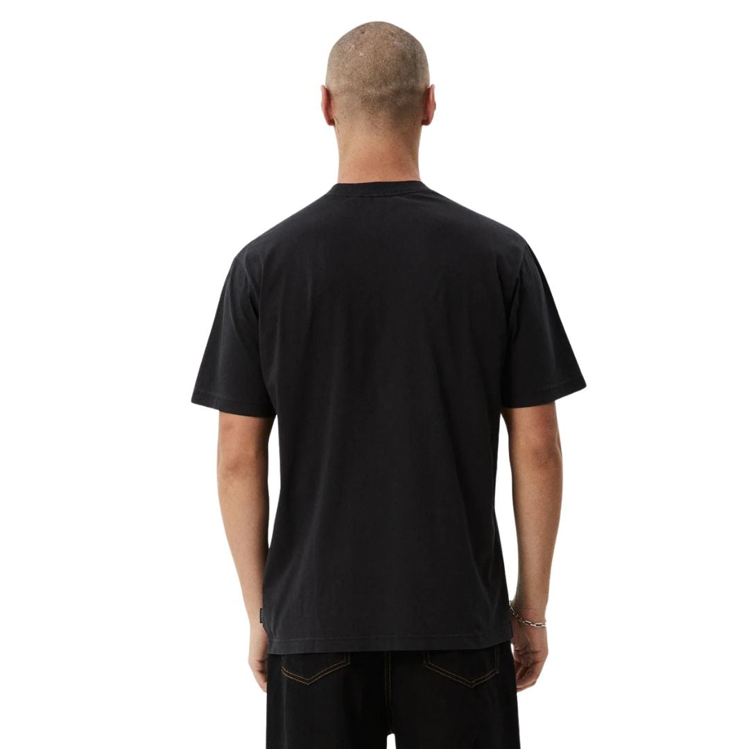 Afends Throw Out Recycled Retro Fit T-Shirt - Stone Black