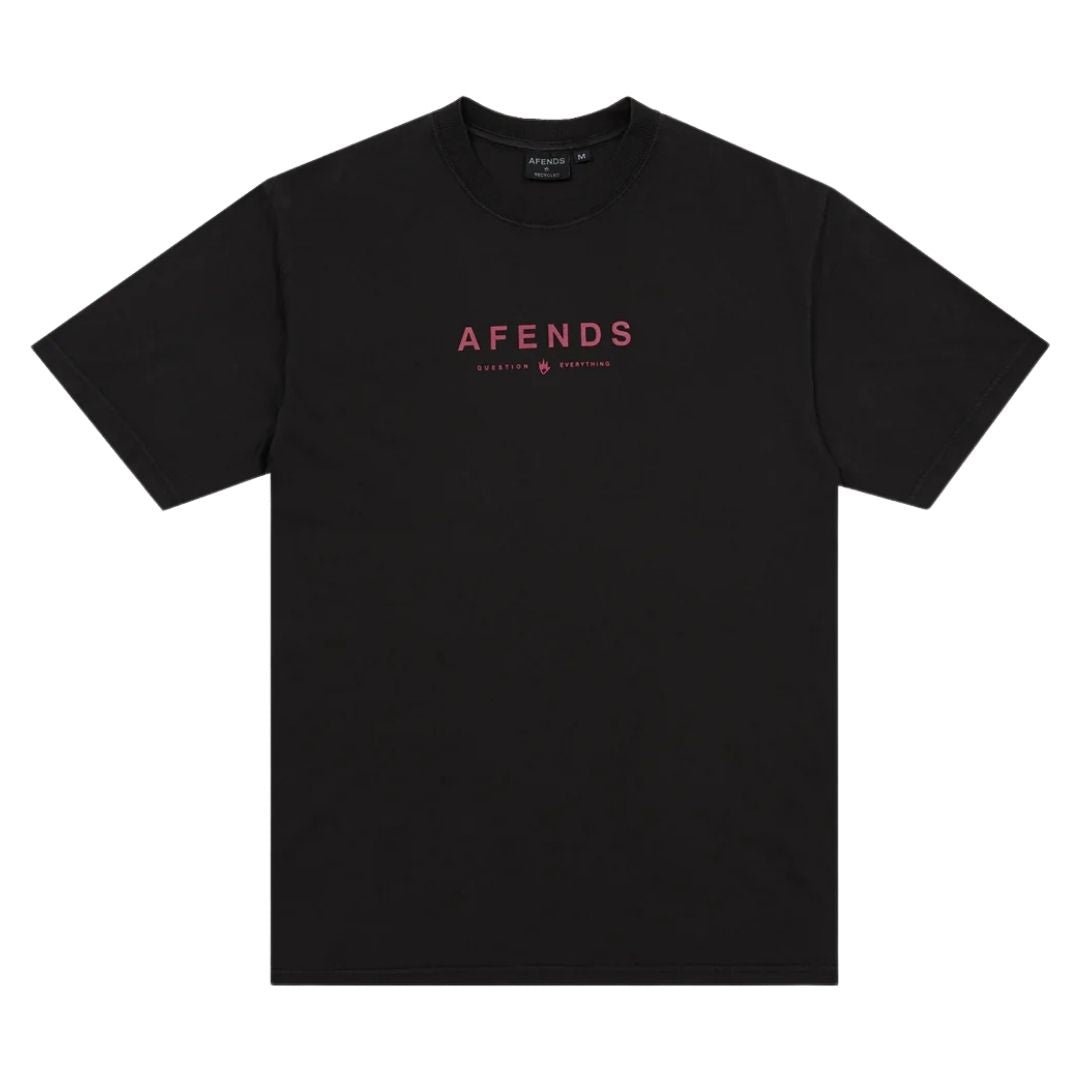 Afends Throw Out Recycled Retro Fit T-Shirt - Stone Black