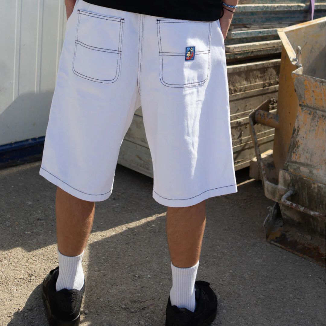 And Feelings Maker Denim Shorts - White